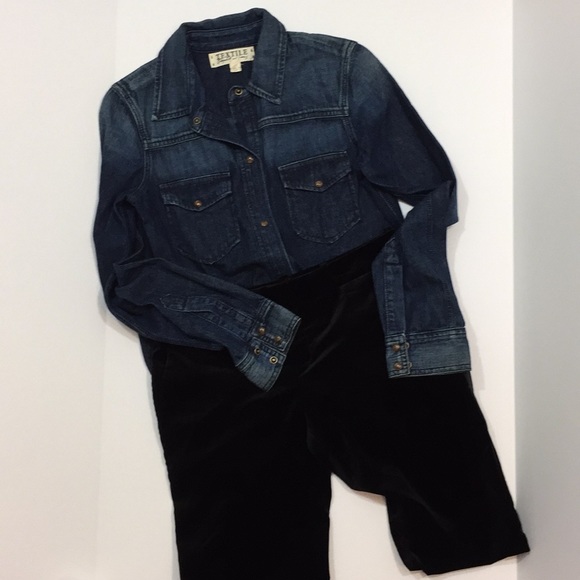 Textile Elizabeth & James denim shirt - Picture 3 of 5